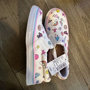 Girls Doodle Slip On Sneakers